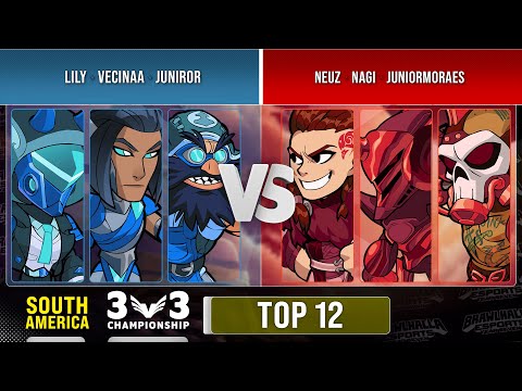 [PT/BR] Lily, VecinaA & juniror VS Neuz, Nagi & JuniorMoraes - Top 12 - SA - 3v3 Championship 2022