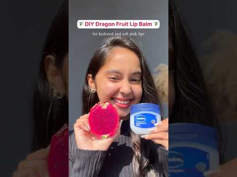 DIY dragon fruit lip balm for dry and pigmented lips 🫧💗 #ashortaday #skincare #homemade