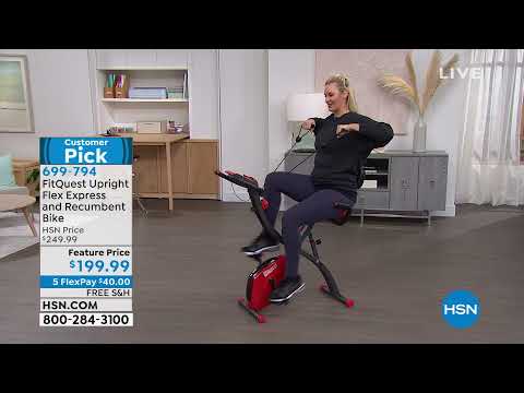 FitQuest Upright Flex Express and Recumbent Bike with Re...