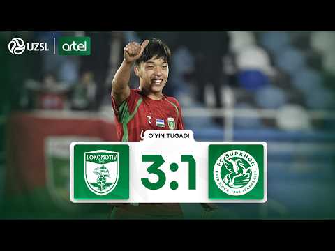 Superliga 1-tur. Lokomotiv - Surxon bahsida kiritilgan gollar va xavfli vaziyatlar (Highlights)