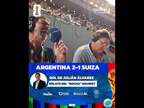 RELATO GOL JULIÁN ALVAREZ BOCHA HOURIET POR CADENA 3 DEDICADO A CALCHIN CORDOBA