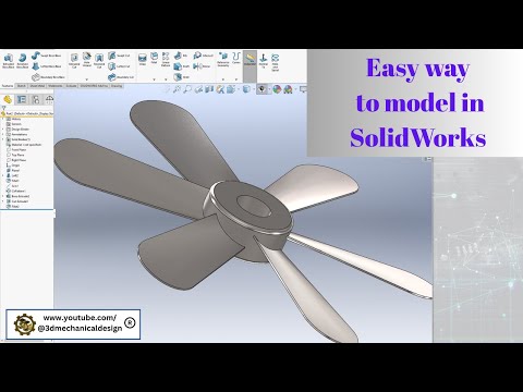 👉 How to Create a Fan Blade in #SolidWorks | Easy 3D Modeling