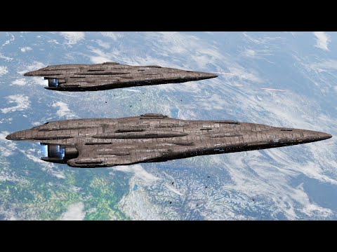 Valiant Star Destroyer vs 2 MC80 Star Cruiser - Star Wars: Empire At War Remake NPC Battle