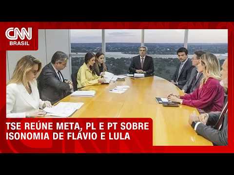 TSE ouve Meta e campanhas sobre igualdade em tratamento de Flávio e Lula | CNN NOVO DIA