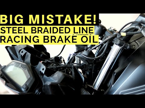 BIG MISTAKE! UPGRADING TO STEEL BRAIDED BRAKE LINE & RACING BRAKE FLUID ON TVS APACHE RTR 200