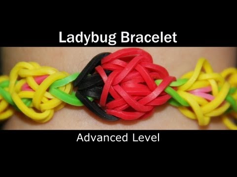 Rainbow Loom Patterns - Ladybug bracelet
