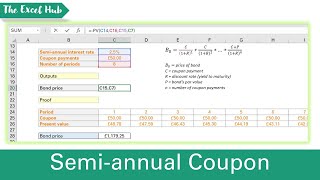 Calculate The Price Of A Bond With Semi Annual Coupon Payments In Excel