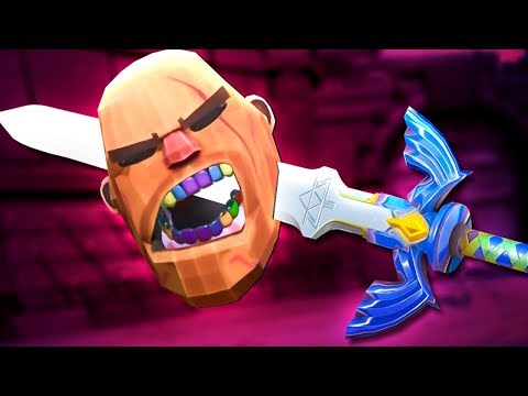 ZELDA'S MASTER SWORD & HYLIAN MOD - Modded GORN VR - HTC Vive Pro Gameplay