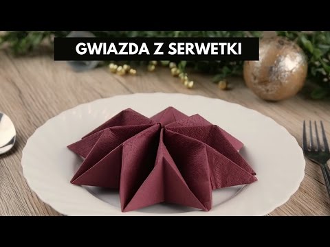 Jak złożyć serwetkę papierową w gwiazdę betlejemską? Dekoracje świąteczne zrób to sam #DIY