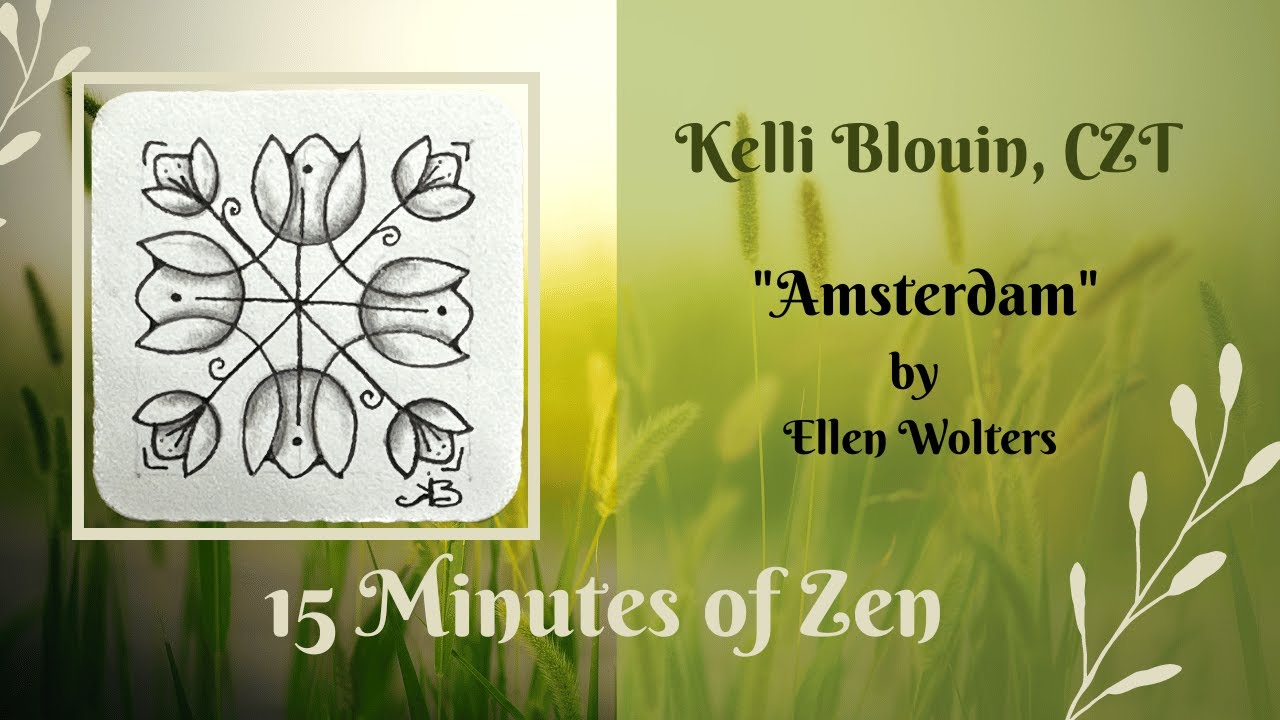 15 Minutes of Zen! Zentangle© method of drawing! Amsterdam.