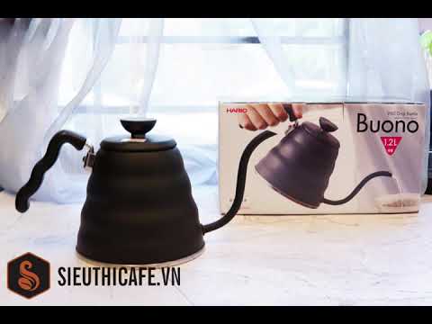 Ấm Rót Hario V60 Buono VKB-120-MB 1200ml Matte Black