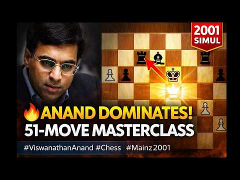 Viswanathan Anand vs Juergen Zaeck | Mainz Simul 2001 | 51-Move Masterclass