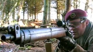 preview picture of video 'Airsoft Lee Enfield, M14, MP40 The Hill Dundee, Scotland'