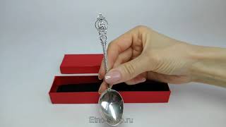 Серебряная чайная ложка со Знаком зодиака «Водолей»