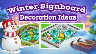 Christmas Special ~ Winter Signboard Decoration Ideas || Township ❄️