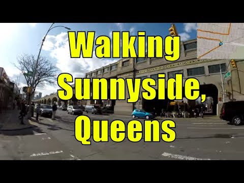 ⁴ᴷ Walking Tour of Sunnyside, Queens, NYC (GPS Overlay)