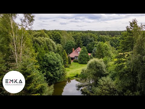 Drewniany dom w lesie, z bezpośrednim dostępem do rzeki /// Emka Nieruchomości /// dom na sprzedaż