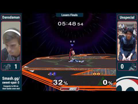 Sweet Spot 3 SSBM - Dansdaman (Sheik) Vs. Unspecial (Falco) Losers Finals