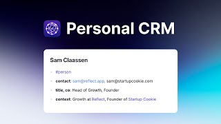 Using Reflect as a Personal CRM