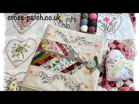 Easy to make patchwork stitchery folder
