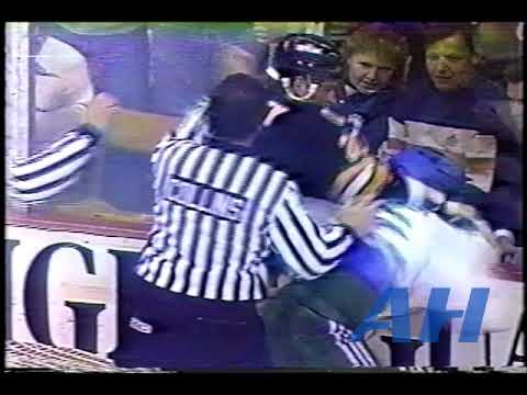 NHL Apr. 13, 1992 Boston Bruins v Hartford Whalers (melee) x2 Clips Bob Sweeney v Pat Verbeek