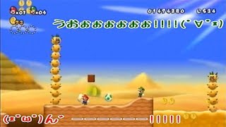 【砂漠脱出】赤と緑と時々おかん!?/女2人でNewスーパーマリオブラザーズWii【実況9】