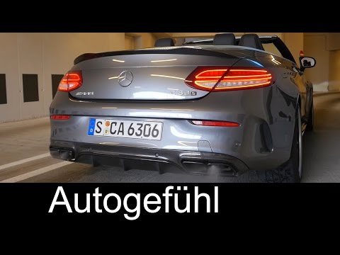 Mercedes C63S AMG Cabriolet Exhaust Sound & Driving shots 2017 2016 - Autogefühl