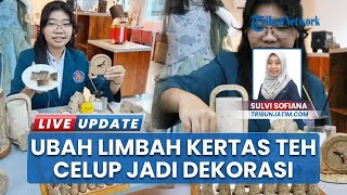 Inovatif! Mahasiswa Ubaya Olah Limbah Kertas Teh Celup Menjadi Dekorasi Rumah Bernilai Seni