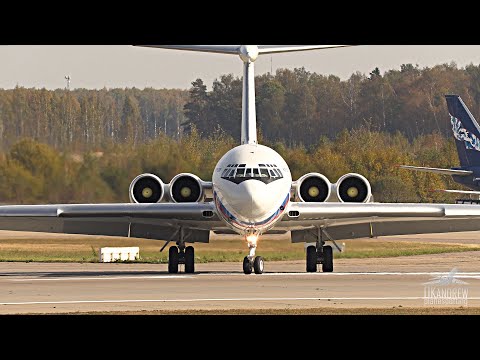 IL-62 - fast take-off with almost no run-up. An unexpected meeting in Domodedovo.