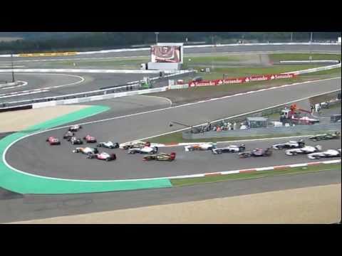Start F1 GP germany Nurburgring 2011 t4 deutschland first lap resta hamilton Großen Preis heidfeld