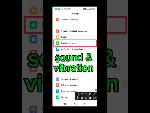 Sound & Vibration settings | How to set sound & vibration#shorts #youtubevideos #androidphone