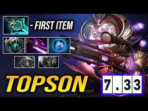 Topson - Sniper 7.33 Disperser First Item | Dota 2 Pro Gameplay [Learn Top Dota]