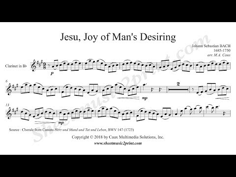 Download Jesu Joy Of Mans Desiring Clarinet Mp3 Dan Mp4 18 Owsl Mp3