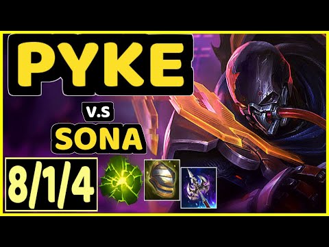 ROGUE (PYKE) vs SONA - 8/1/4 KDA BOTTOM SUPPORT CHALLENGER GAMEPLAY - OC