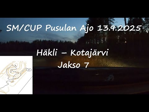 Autosuunnistus – SM/CUP Pusulan Ajo 13.9.2025 – Jakso 7