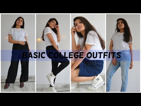 White T-shirt Outfits | College Outfits