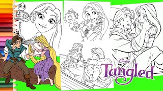 Coloring Disney Princess Rapunzel & Flynn Rider - Coloring Pages for kids
