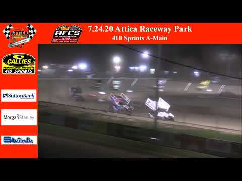 7.24.20 Attica Raceway Park 410 Sprints A-Main