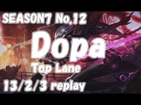Dopa Fiora vs Cho'Gath replay KR LOL Challenger