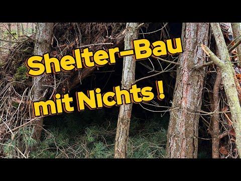 Überleben ohne Werkzeug-Shelterbau aus Nichts #DasWaldmannProjekt Teil3