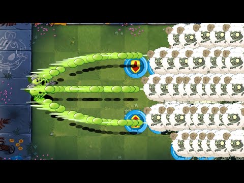 PvZ 2 100 Plants Vs 200 Zombies - All Plants Level Middle Vs Lunar Imp Zombie - Who kill fast?