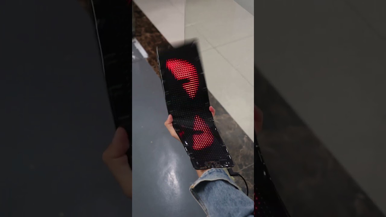 Truck RGB Devil's Eyes LED flexible display screen panel car led message display board APP control