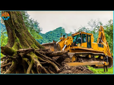100 Incredible Dangerous Bulldozers Clearing Wooded Land And Removal Tree