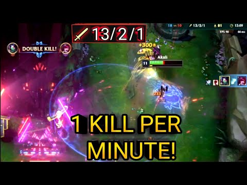 1 KILL PER MINUTE!! AKALI MID IS BACK!! . Akali Mid (vs Orianna) S13 Gameplay | #care4dash