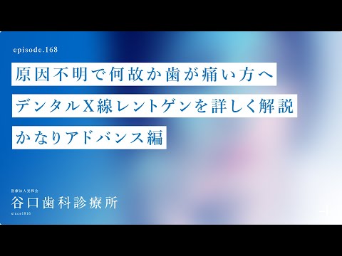 第168話 原因不明で何故か❓歯が痛い方へ -デンタルX線 ‍♂️レントゲンを詳しく解説- かなりアドバンス編-札幌駅前-赤れんがテラス6階-谷口歯科診療所