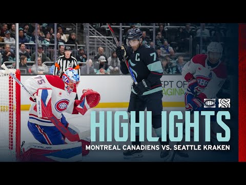 Seattle Kraken vs Montreal Canadiens | 10/28 Game Highlights