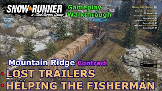 SnowRunner - Lost Trailers | Helping the Fisherman | By the Lake Contract, Scandinavia - Phase 11