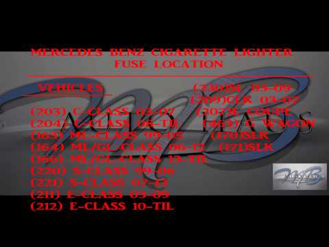 MB AUTOHAUS MERCEDES BENZ CIGAR LIGHTER FUSE LOCATION PART 1 OF 2