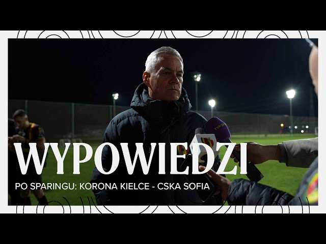 Jacek Zieliński i Mariusz Stępiński po meczu Korona Kielce - CSKA Sofia (14.01.2025r.)