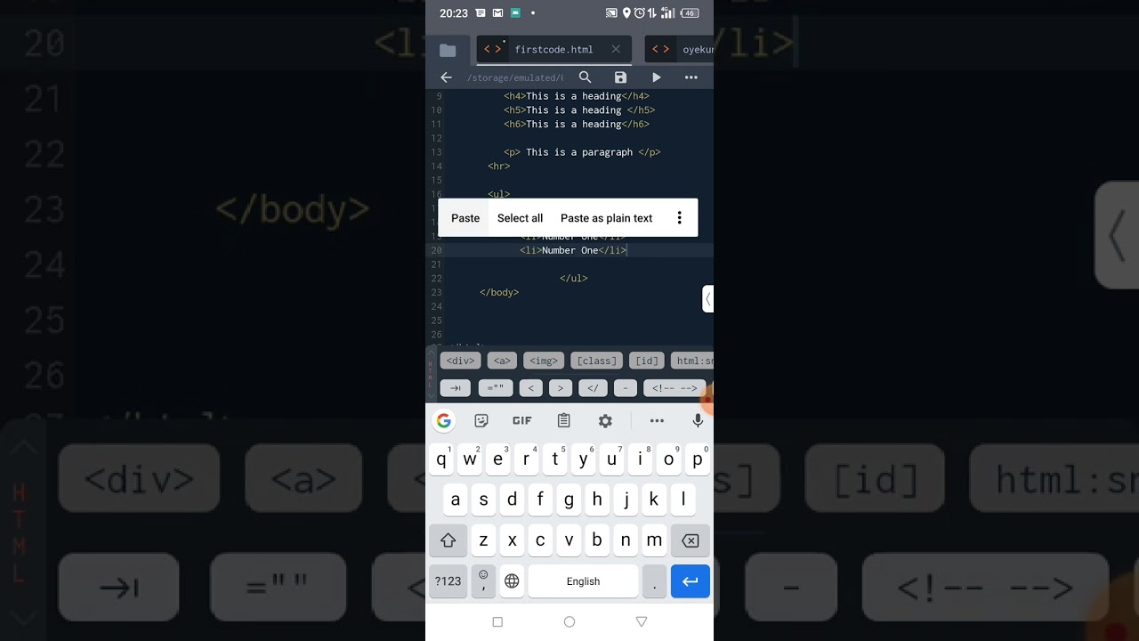 Lesson 4: Basic HTML Element (List)